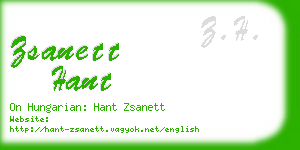 zsanett hant business card